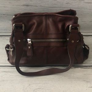 Fossil cognac satchel